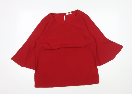 Womens UK Size 12 Damart Red Basic Blouse