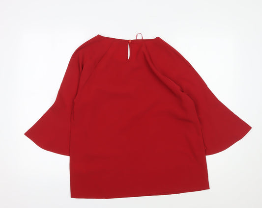 Womens UK Size 12 Damart Red Basic Blouse