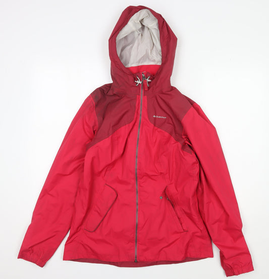 Unisex Adults UK Size M DECATHLON Red Rain Coat