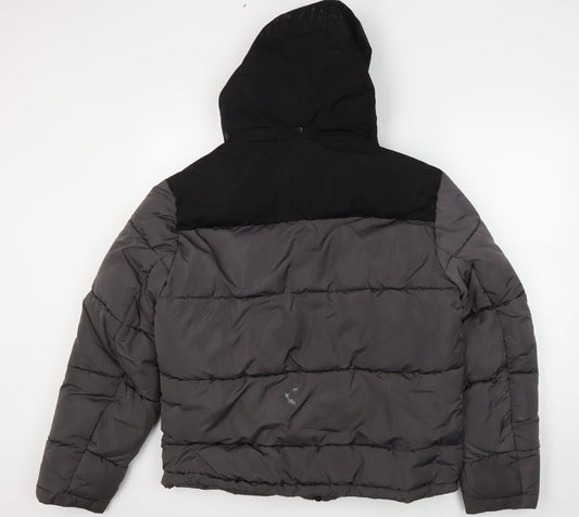 ASOS Design Men's Grey Puffer Jacket Small