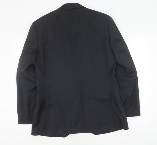 Austin Reed Men's Black Blazer, 42R, Wool Blend Formal Jacket