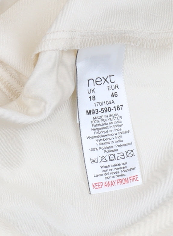 Womens UK Size 18 NEXT Ivory Basic Blouse