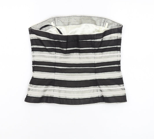 Coast Women's Black Strapless Striped Camisole Size 10