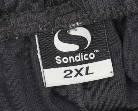 Sondico Men’s Black 2XL Athletic Shorts, Elastic Waist