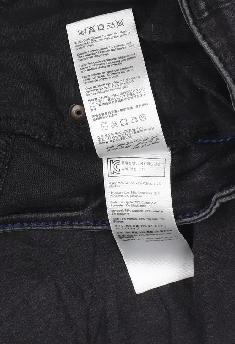 Womens UK Size 8 Joules Regular Fit Skinny Black Jeans