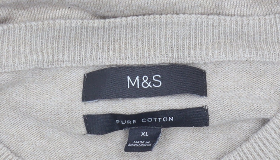 Marks and Spencer Men's Beige XL Pullover