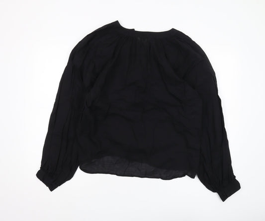 Womens UK Size 6 H&M Black Basic Blouse