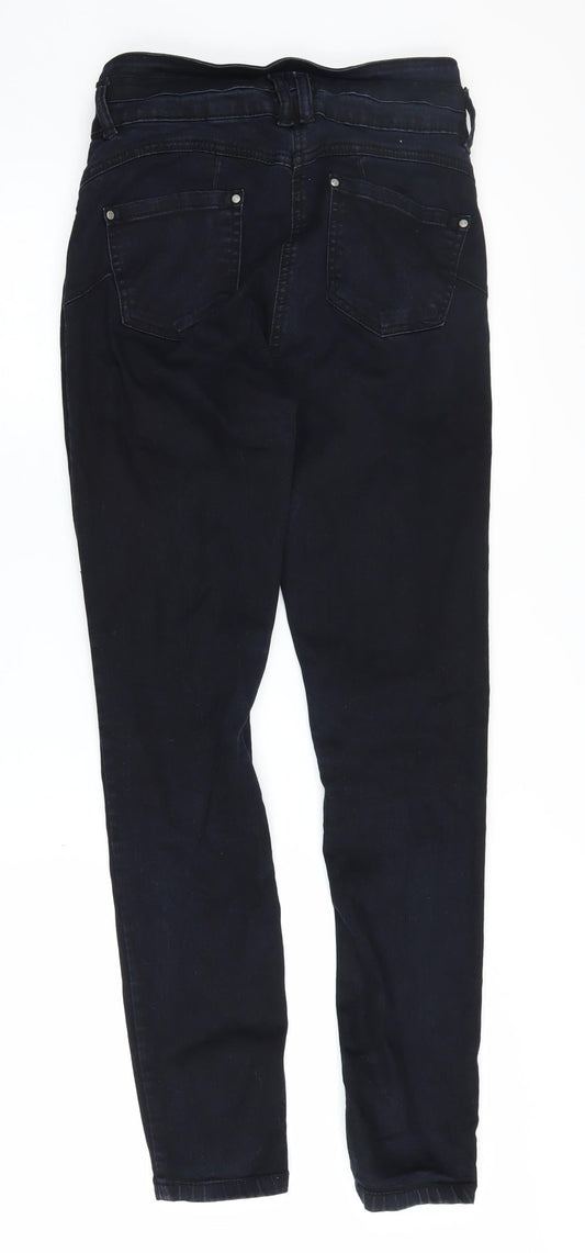 Boohoo Women's Black Skinny Jeans UK 12 Tall Slim Fit