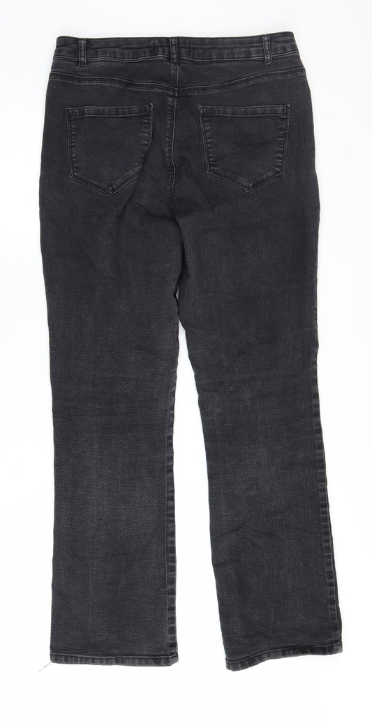 Dorothy Perkins Women's Black Straight Jeans Size 12