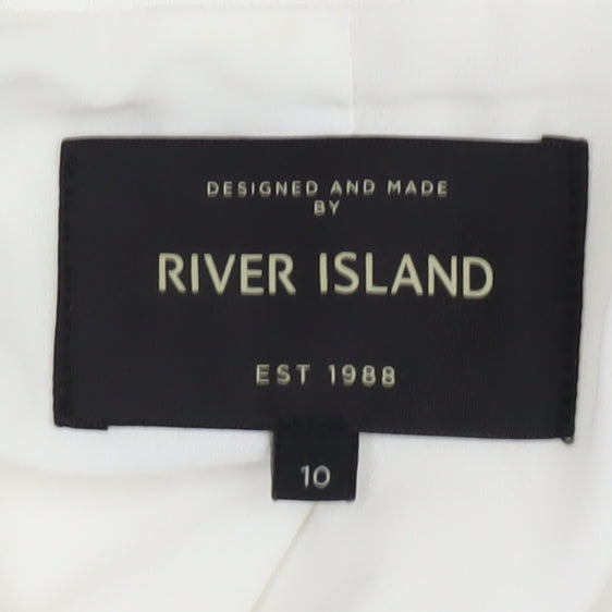 River Island Women's White Blazer Size 10