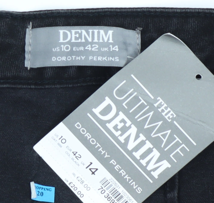 Dorothy Perkins Women’s Black Knee Length Pencil Skirt UK 14