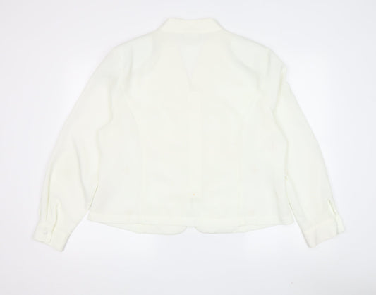 Womens UK Size 16 Eastex Ivory Basic Blouse