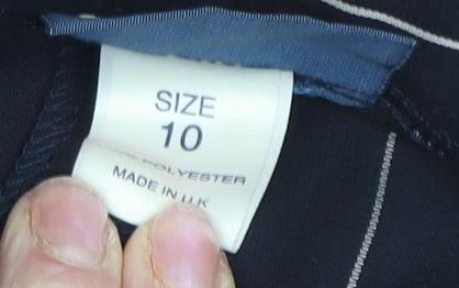 Womens UK Size 10 Debenhams Regular Fit BusinessCasual Black Trousers