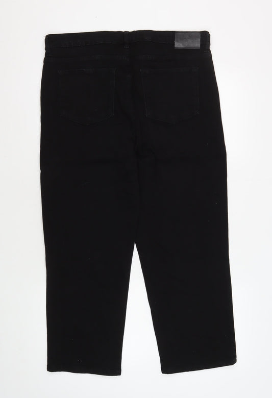 Mens UK Size 32 DKNY Regular Fit Straight Black Jeans