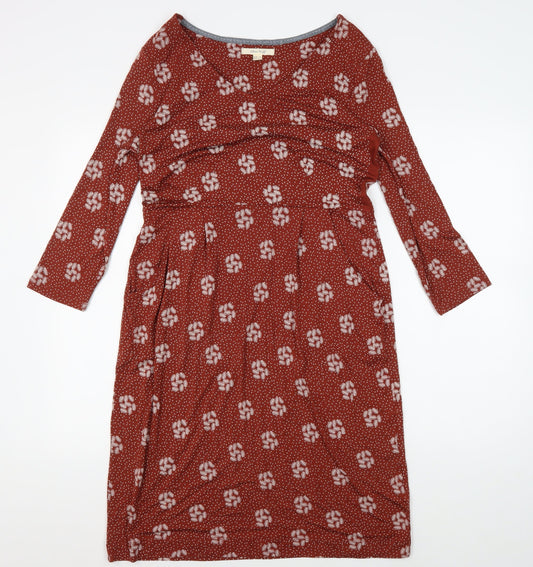 Additional front view of White Stuff Red Floral Sheath Dress, size 12
