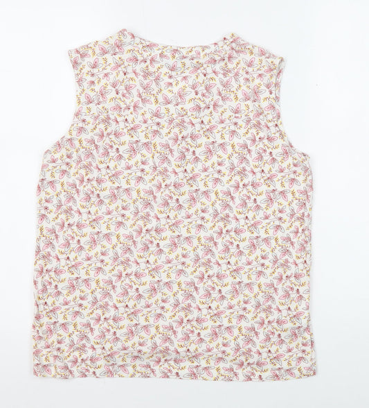Laura Ashley Women’s Floral Blouse, V-Neck, UK 14, Multicoloured