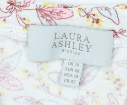 Womens UK Size 14 Laura Ashley Multicoloured Basic Blouse