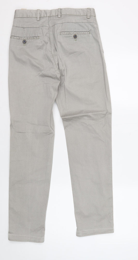 Massimo Dutti Men's Grey Chino Trousers, Size M