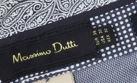 Massimo Dutti Men's Grey Chino Trousers, Size M