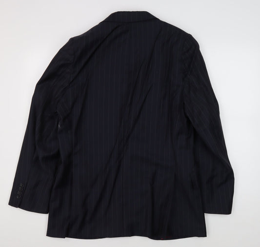 Austin Reed Men's Blue Striped Wool Blazer - 42R