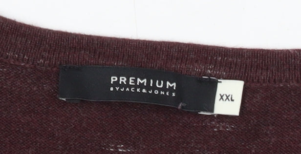 Jack & Jones Men's Purple Pullover XXL Long Sleeve Jumper