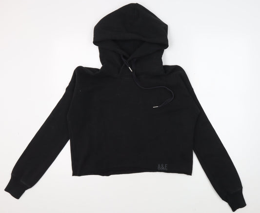 Womens UK Size XS Abercrombie & Fitch Black Pullover Hoodie
