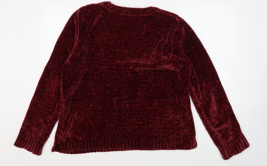 Womens UK Size M SoulCal & Co Red Pullover Jumper
