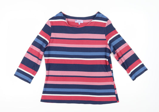 Womens UK Size 14 Honor Millburn Multicoloured Basic T-Shirt