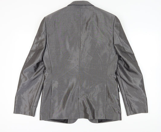 Mens UK Size 40 Burton Regular Grey Suit Jacket