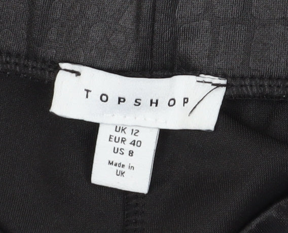 Womens UK Size 12 Topshop Black Leggings