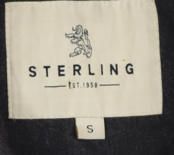 Mens UK Size S Sterling Black Quilted Coat