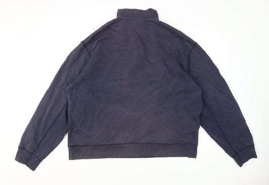 Mens UK Size XL Gap Blue 1/4 Zip Sweatshirt