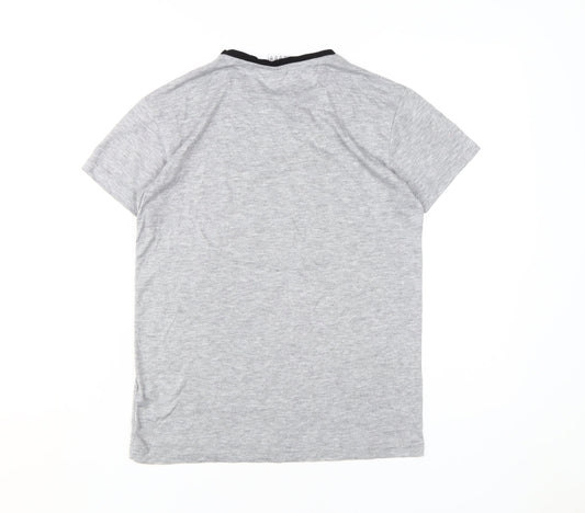 Womens UK Size 6 Disney Grey Basic T-Shirt