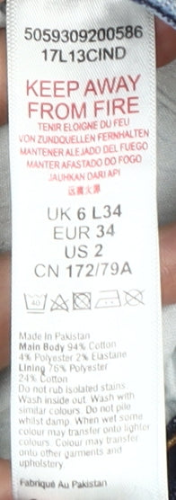 Miss Selfridge Women's Blue Skinny Jeans Size 6