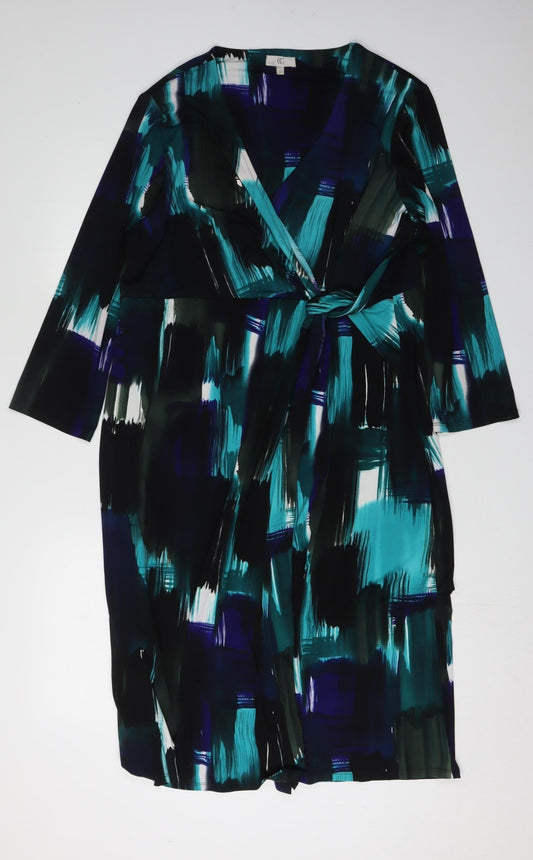 Country Casuals Women's Multicoloured Wrap Dress XL