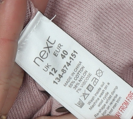 Womens UK Size 12 NEXT Pink Pullover Jumper