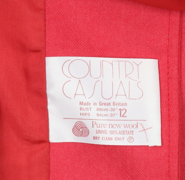 Country Casuals Women's Red Wool Blazer, Size 12