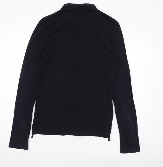 Antony Morato Men's Black Long Sleeve Polo M