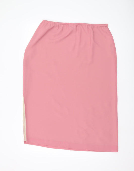 Jacques Vert Women’s Pink Midi Embroidered Skirt