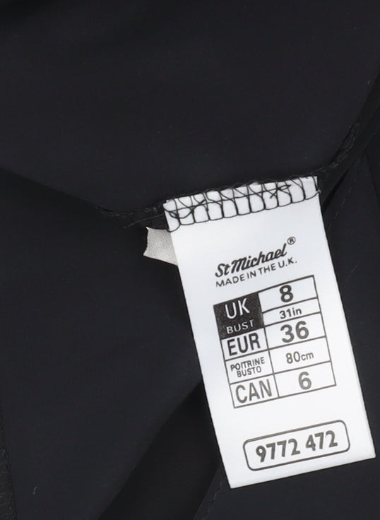 Womens UK Size 8 Marks and Spencer Black Blouse