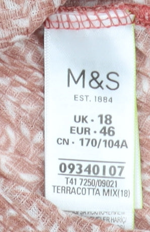 Womens UK Size 18 Marks and Spencer Multicoloured Basic Blouse