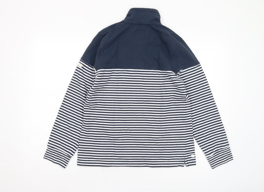 Regatta Women's Blue Striped Henley Sweatshirt Size 10