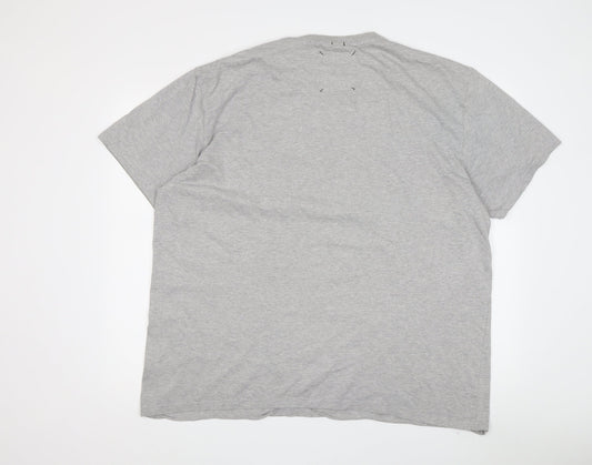 Next Men's Grey Graphic T-Shirt, 2XL, Sporty Style