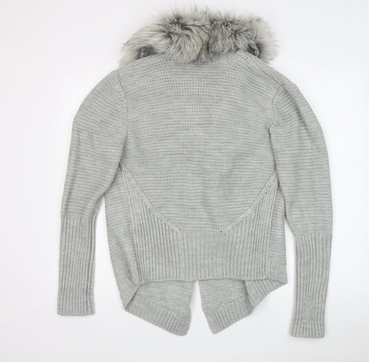 Womens UK Size M Oasis Grey Cardigan Jumper