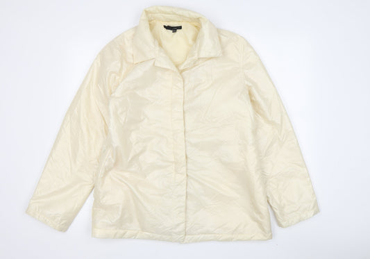 Womens UK Size 12 Zara Ivory Puffer Jacket