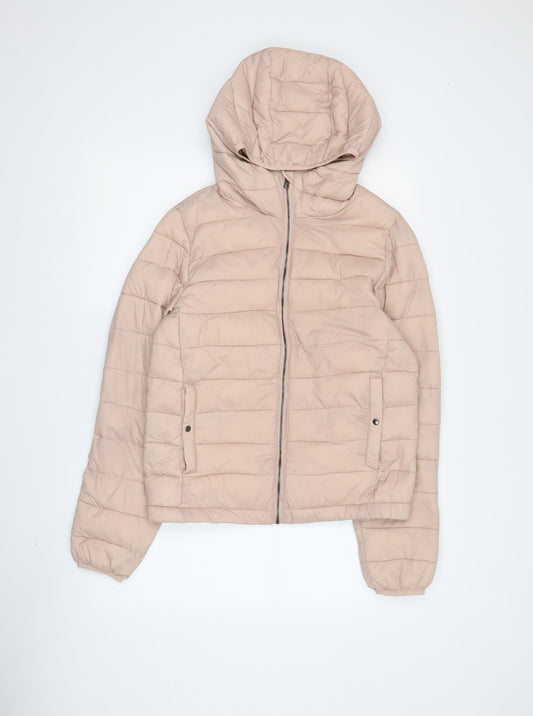 Womens UK Size S Pull&Bear Beige Puffer Jacket