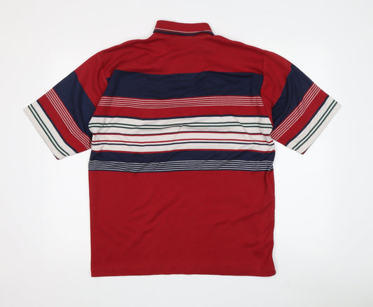 Casa Nova Men's Red Striped Polo Shirt 100 cm