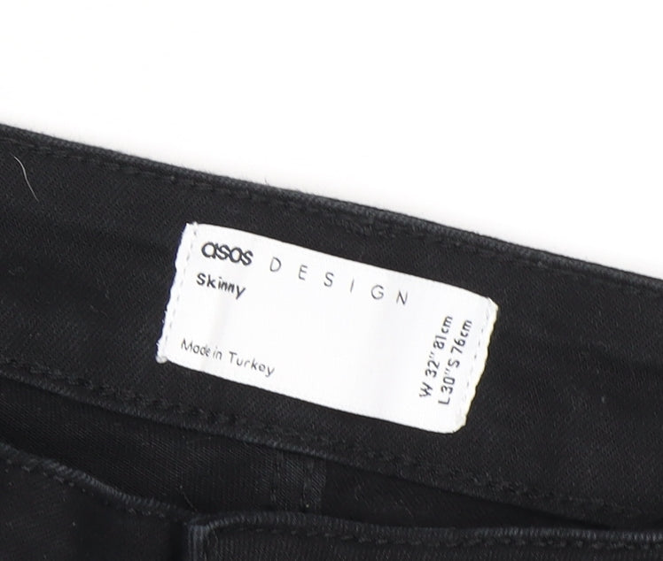 ASOS Mens Black Skinny Jeans Size 32 Regular