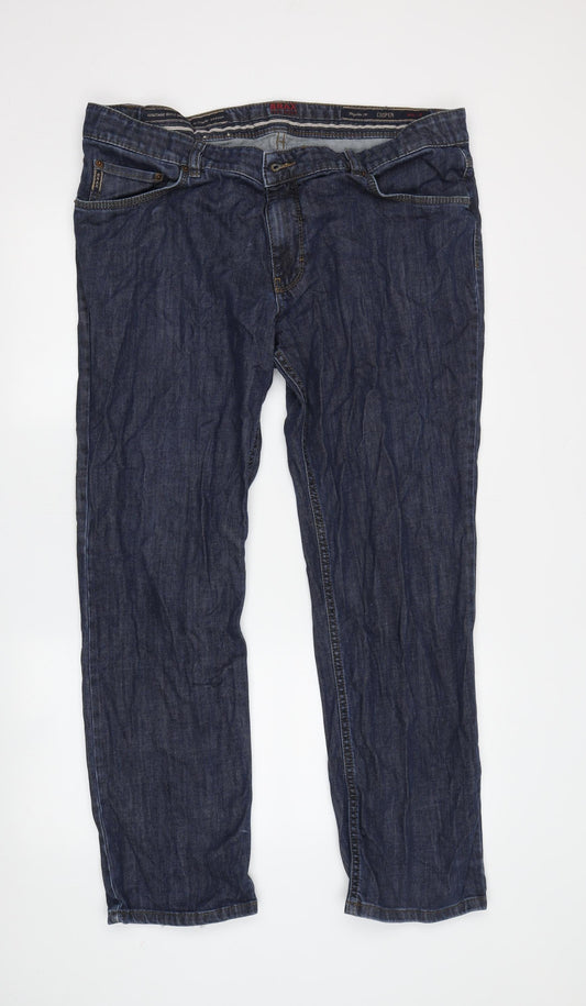 Mens UK Size 40 BRAX Regular Fit Straight Blue Jeans