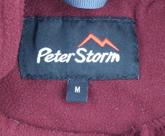 Mens UK Size M Peter Storm Red 1/2 Zip Sweatshirt